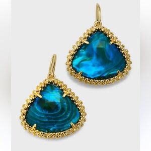 Kendra Scott Framed
Kendall Large Drop Earrings in Teal Abalone NWT Retired